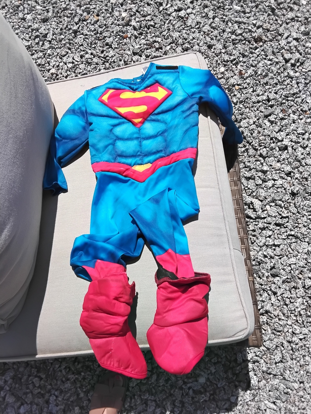 DC Comics Blue and Red Superman Muscle Toddler Costume